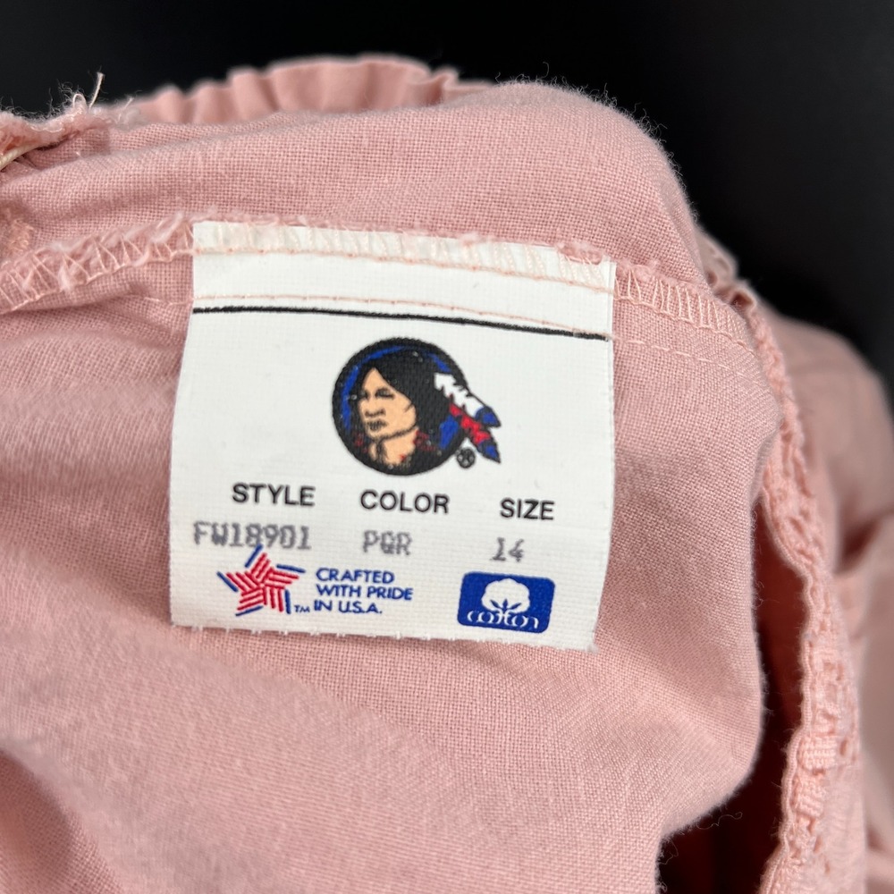 Vintage 80s high waist pleated lace cottagecore pale pink mom pants tapered 14 - Picture 15 of 16
